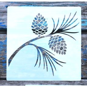 20x20cm- es fenyő toboz  mintás sablon