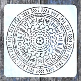  Maja mintás 20x20cm- es mandala mintás sablon2