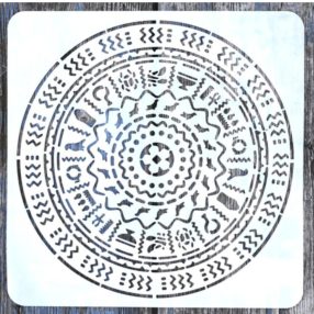  Maja mintás 20x20cm- es mandala mintás sablon2