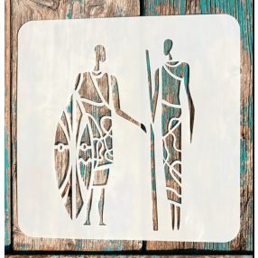 20x20cm-es afrika mintás festő sablon DIY  stencil 