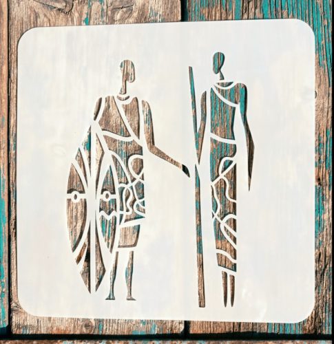 20x20cm-es afrika mintás festő sablon DIY  stencil 