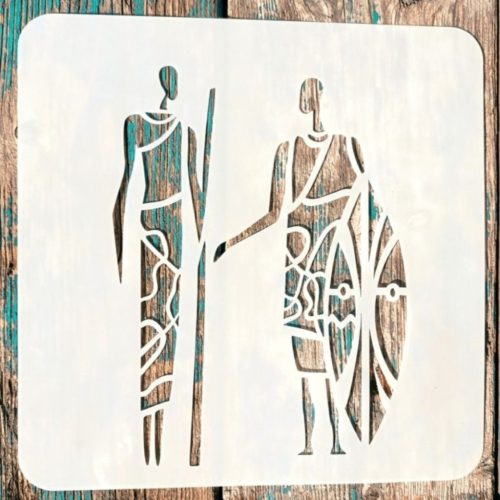 20x20cm-es afrika mintás festő sablon DIY  stencil 