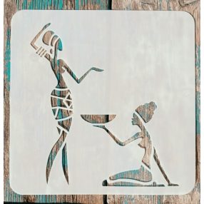 20x20cm- es afrika mintás rétegző  sablon festő stencil 