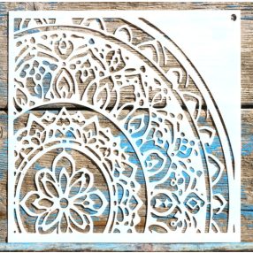 20x20cm- es sarok mandala mintás sablon DIY stencil
