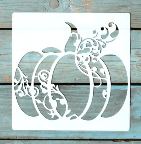 20x20cm- es sarok Halloween tök  mintás sablon DIY stencil