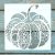 20x20cm- es sarok Halloween tök  mintás sablon DIY stencil
