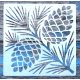 20x20cm- es fenyő toboz  mintás sablon DIY stencil