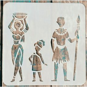 20x20cm- es afrika mintás festő  sablon stencil 
