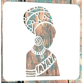 20x20cm-es afrika mintás  sablon festő stencil 