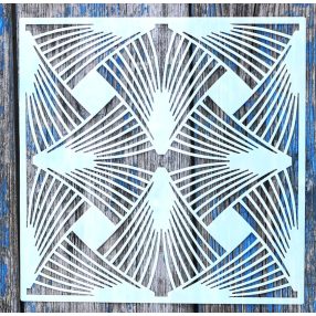 20x20cm- es  geometria mintás rétegző sablon