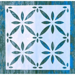 20x20cm- es  geometria mintás rétegző 3 sablon