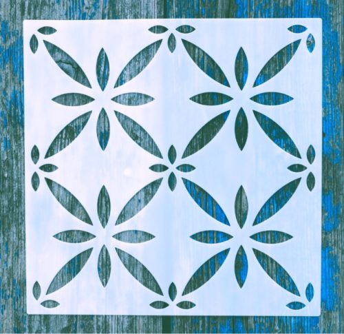 20x20cm- es  geometria mintás rétegző 3 sablon