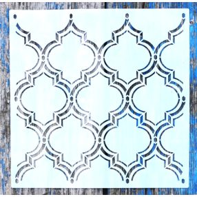   Geometriai mintás 20x20 cm-es műanyag festő sablon DIY  stencil 