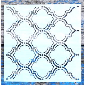   Geometriai mintás 20x20 cm-es műanyag festő sablon DIY  stencil 