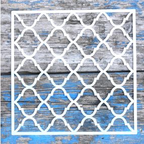   Geometriai mintás 20x20 cm-es műanyag festő  sablon stencil 