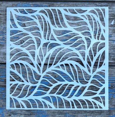 levél textúra mintás 20x20 cm-es  sablon 