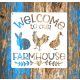  welcome vintage farmos 20x20 cm-es festő sablon műanyag DIY stencil 