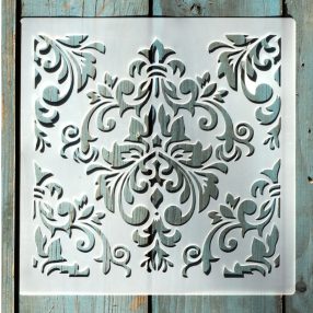   Barokk csempe mintás 20x20 cm-es  festő sablon  műanyag DIY stencil 