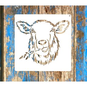   birka, bárány mintás 20x20 cm-es  sablon műanyag DIY stencil 