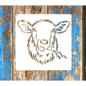   birka, bárány mintás 20x20 cm-es  sablon műanyag DIY stencil 