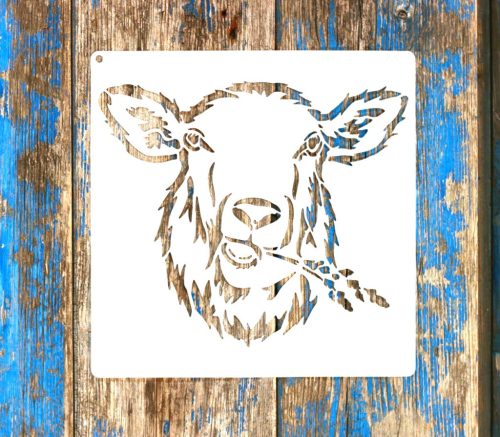birka, bárány mintás 20x20 cm-es  sablon műanyag DIY stencil 