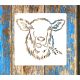 birka, bárány mintás 20x20 cm-es  sablon műanyag DIY stencil 