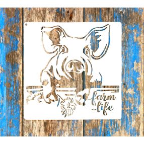 malac mintás 20x20 cm-es sablon műanyag DIY stencil 