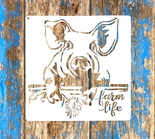 malac mintás 20x20 cm-es sablon műanyag DIY stencil 