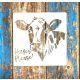 tehén mintás 20x20 cm-es  sablon műanyag DIY stencil 