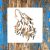 farkas mintás 20x20 cm-es sablon műanyag DIY festő stencil
