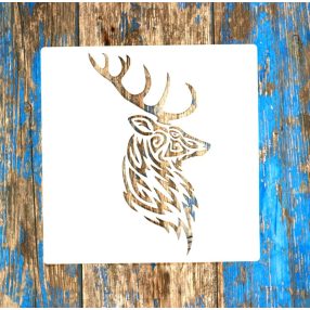 szarvas mintás 20x20 cm-es  sablon műanyag DIY stencil 