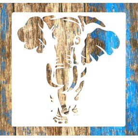   elefánt mintás 20x20 cm-es festő sablon műanyag DIY  stencil 