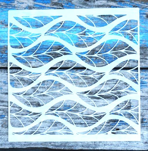 levél textúra  mintás 20x20 cm-es  sablon stencil