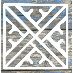   Geometria mintás,  csempe festő sablon  20x20 cm-es  DIY stencil