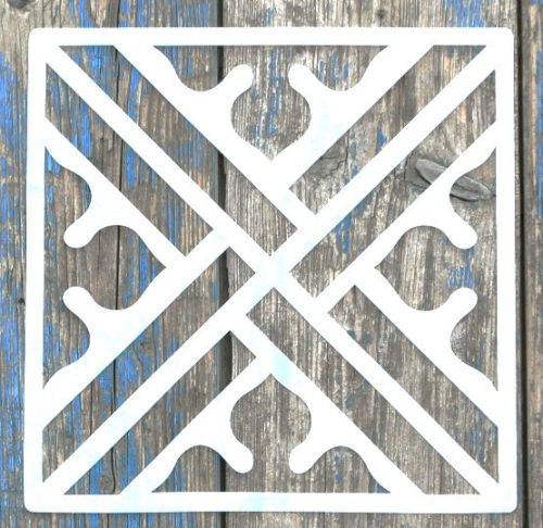 Geometria mintás, csempe festő sablon 20x20 cm-es DIY stencil