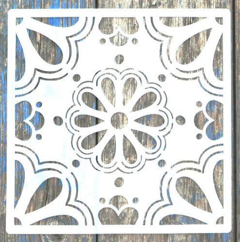 Geometria mintás, csempe festő sablon  20x20 cm-es DIY stencil