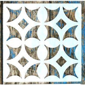 Geometria mintás, csempe  sablon 20x20 cm-es DIY stencil