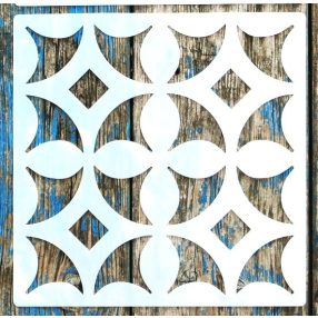 Geometria mintás, csempe  sablon 20x20 cm-es DIY stencil