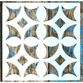 Geometria mintás, csempe  sablon 20x20 cm-es DIY stencil