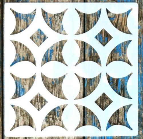 Geometria mintás, csempe  sablon 20x20 cm-es DIY stencil
