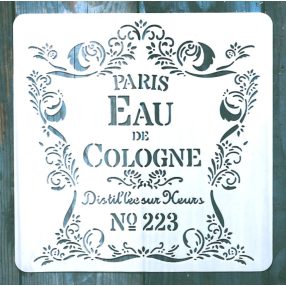    Paris feliratú vintage műanyag Sablon  20x20 cm-es DIY festő stencil