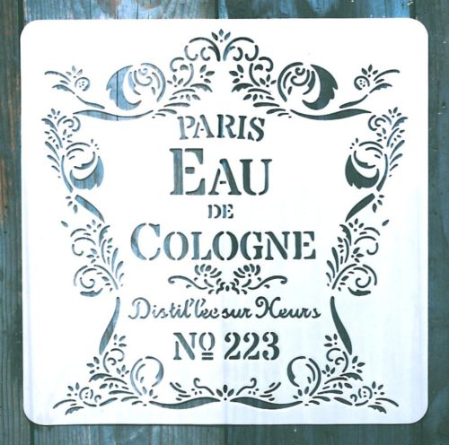 Paris feliratú vintage műanyag Sablon  20x20 cm-es DIY festő stencil