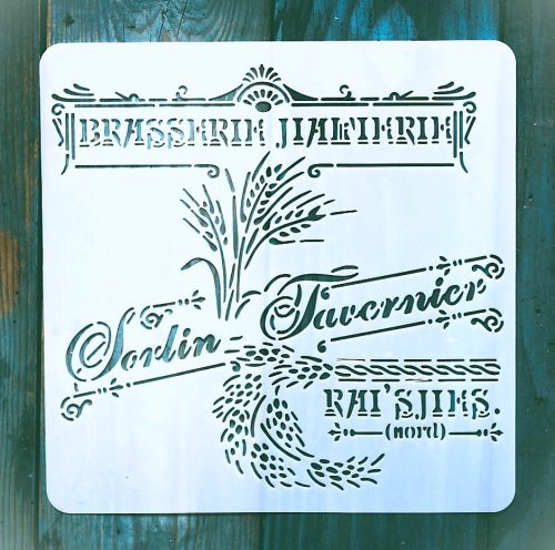  vintage műanyag Sablon 20x20 cm-es DIY festő  stencil