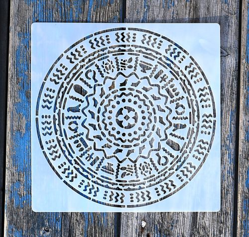  Mandala  műanyag Sablon 20x20 cm-es DIY festő  stencil