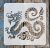 Kínai sárkány műanyag sablon 20x20 cm-es DIY festő  stencil