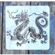 Kínai sárkány mintás műanyag sablon 20x20 cm-es DIY festő  stencil
