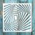 geometriai mintás műanyag sablon 20x20 cm-es DIY festő  stencil