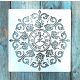 Óra mintás műanyag sablon 20x20 cm-es DIY festő  stencil
