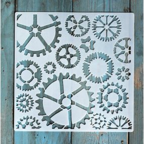   geometriai mintás műanyag sablon 20x20 cm-es DIY festő  stencil
