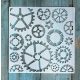 geometriai mintás műanyag sablon 20x20 cm-es DIY festő  stencil